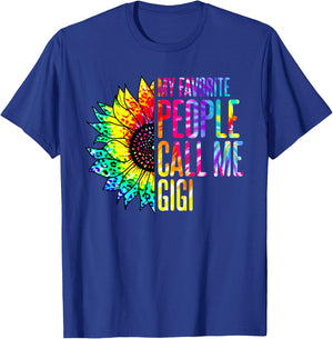 My Favorite People Call Me Gigi Sunflower Tie Dye T-Shirt - T-Shirt | Royal