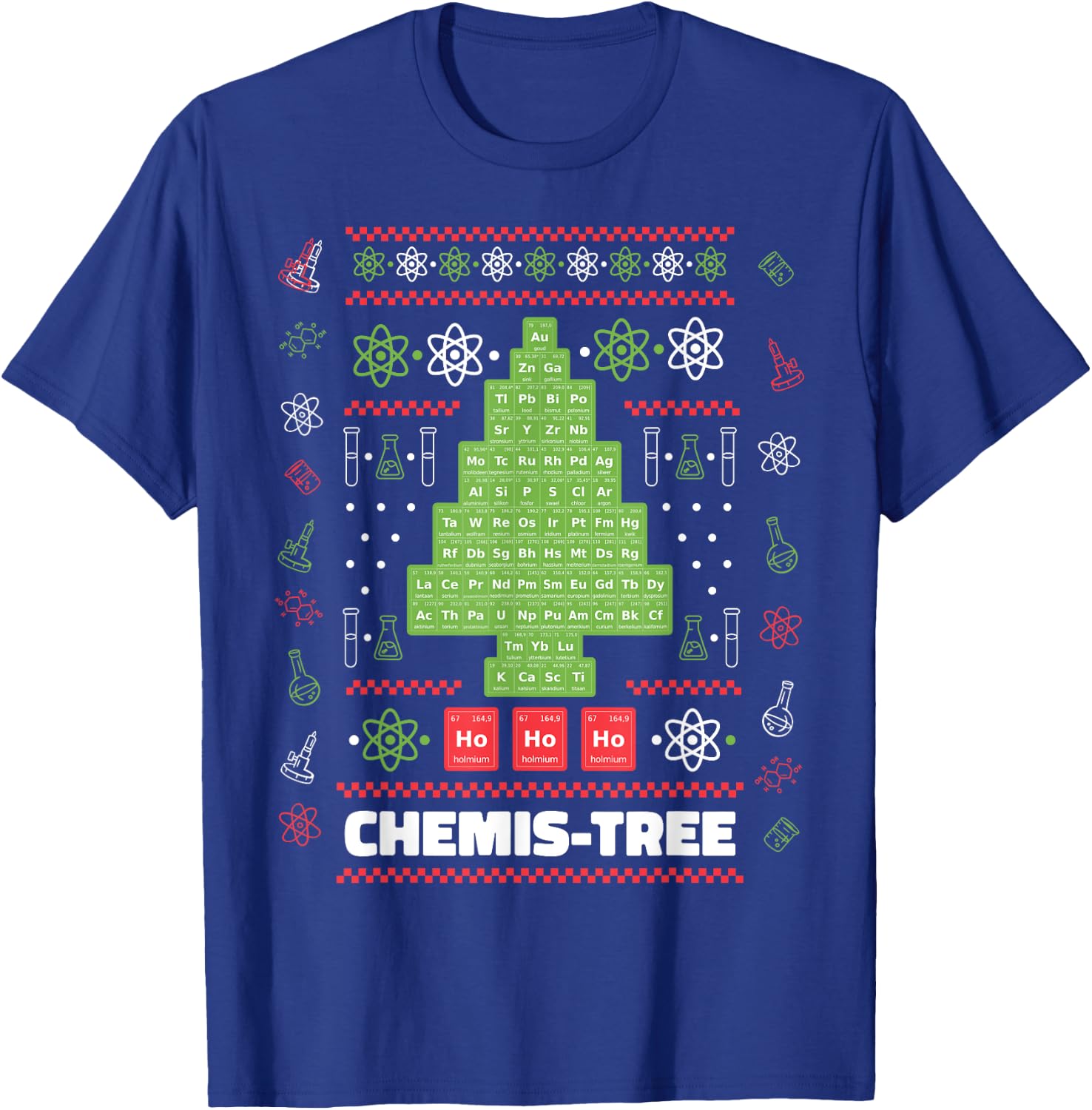 Chemistree Funny Science Christmas Tree Chemistry Chemistry T-Shirt - T-Shirt | Royal