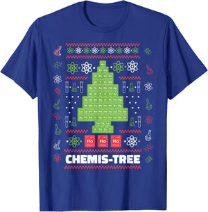Chemistree Funny Science Christmas Tree Chemistry Chemistry T-Shirt - T-Shirt | Royal