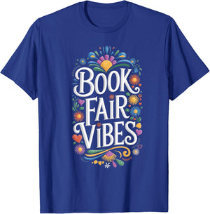 Book Fair Vibes Groovy 70s Retro School Librarian T-Shirt - T-Shirt | Royal