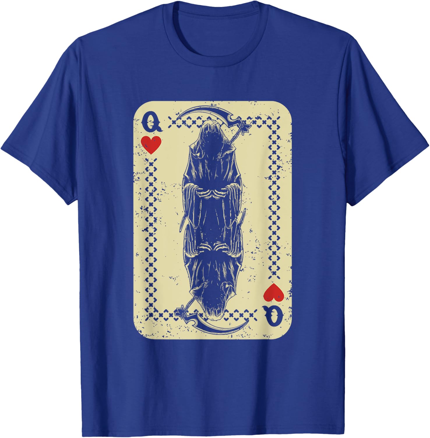 Santa Muerte Calavera Mexico Skeleton Poker Card Death Queen T-Shirt - T-Shirt | Royal
