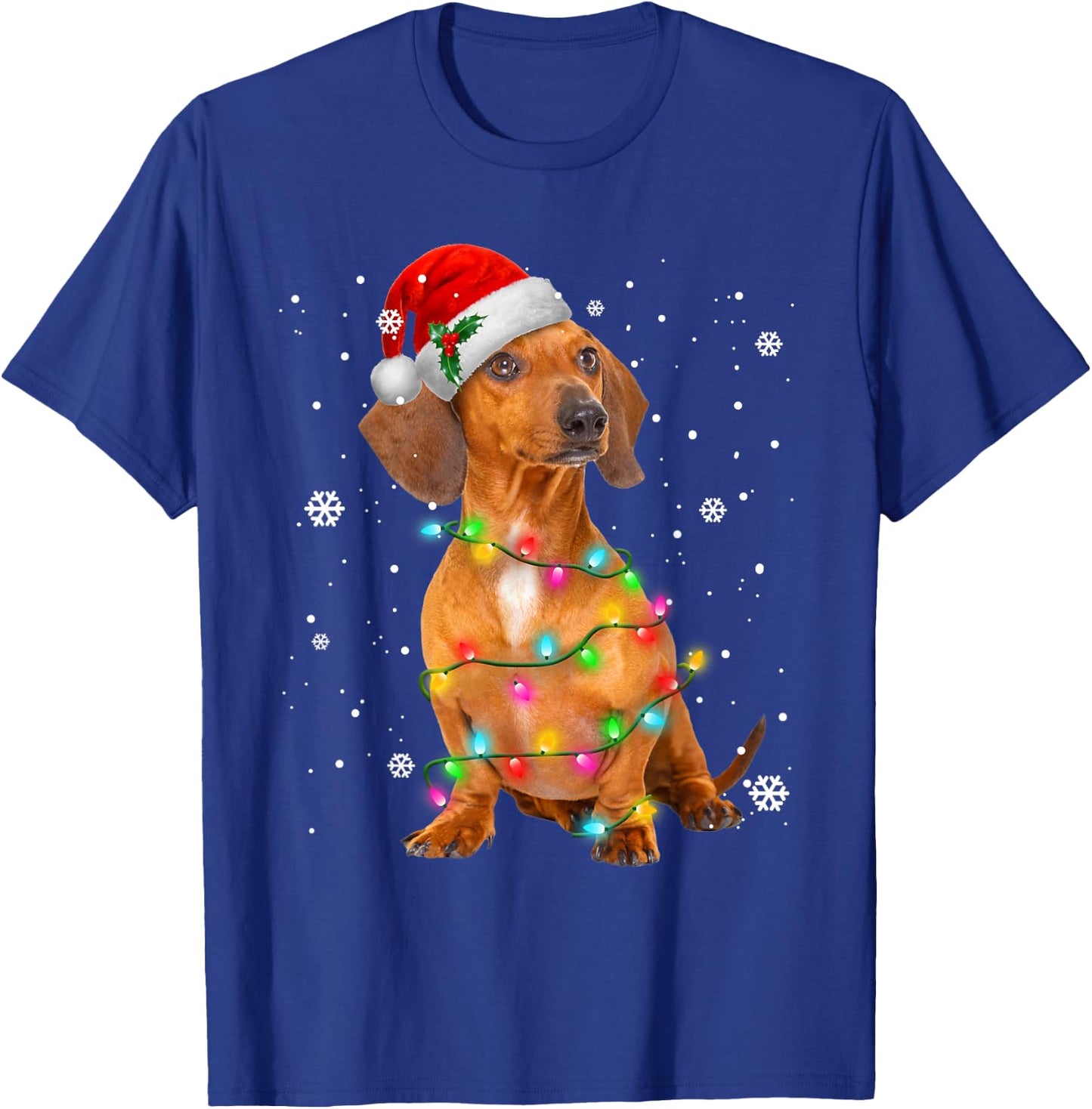 Dachshund Dogs Tree Christmas Sweater Xmas Gifts for Pet Dog T-Shirt - T-Shirt | Royal