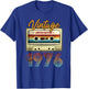 Vintage 1976 49th Birthday Cassette Tape Women B-Day T-Shirt - T-Shirt | Royal