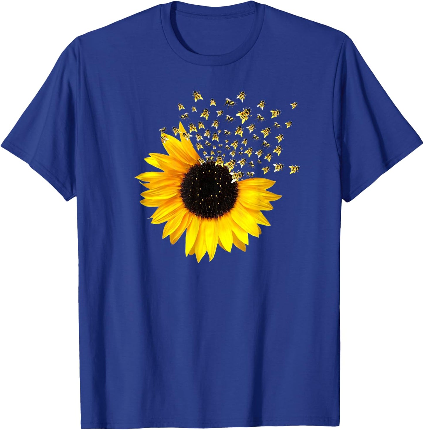Bumble Bee. Honey Bees. Bee Lover. Sunflower. Yellow Flowers T-Shirt - T-Shirt | Royal