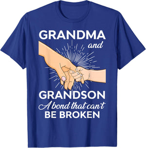 Grandma and Grandson A Bond That Can't Be Broken T-Shirt - T-Shirt | Royal