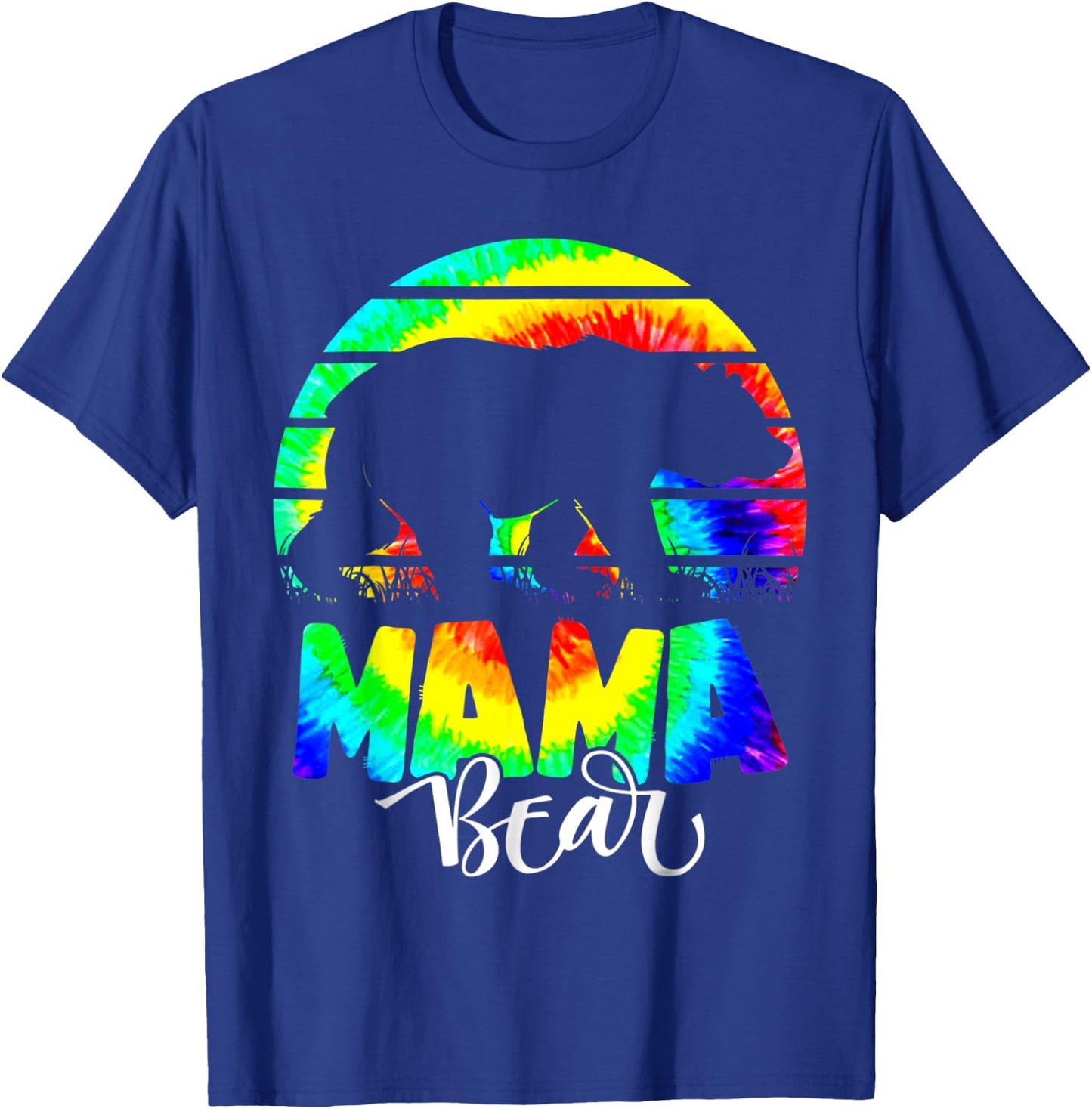 Mama Bear Tie-Dye Mother Mom Mommy Mother's Day T-Shirt - T-Shirt | Royal