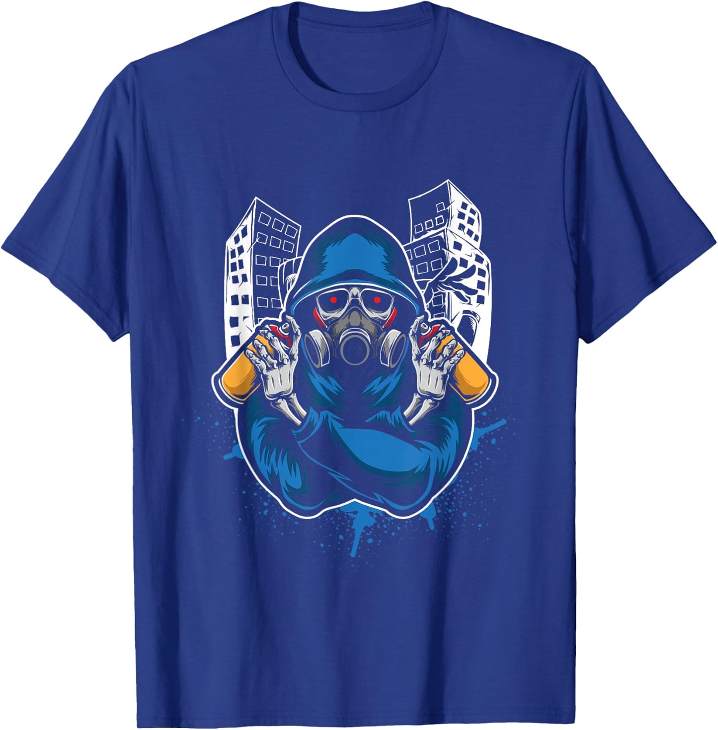 Graffiti Skeleton Spray Can Spray Spray Spray Gift T-Shirt - T-Shirt | Royal