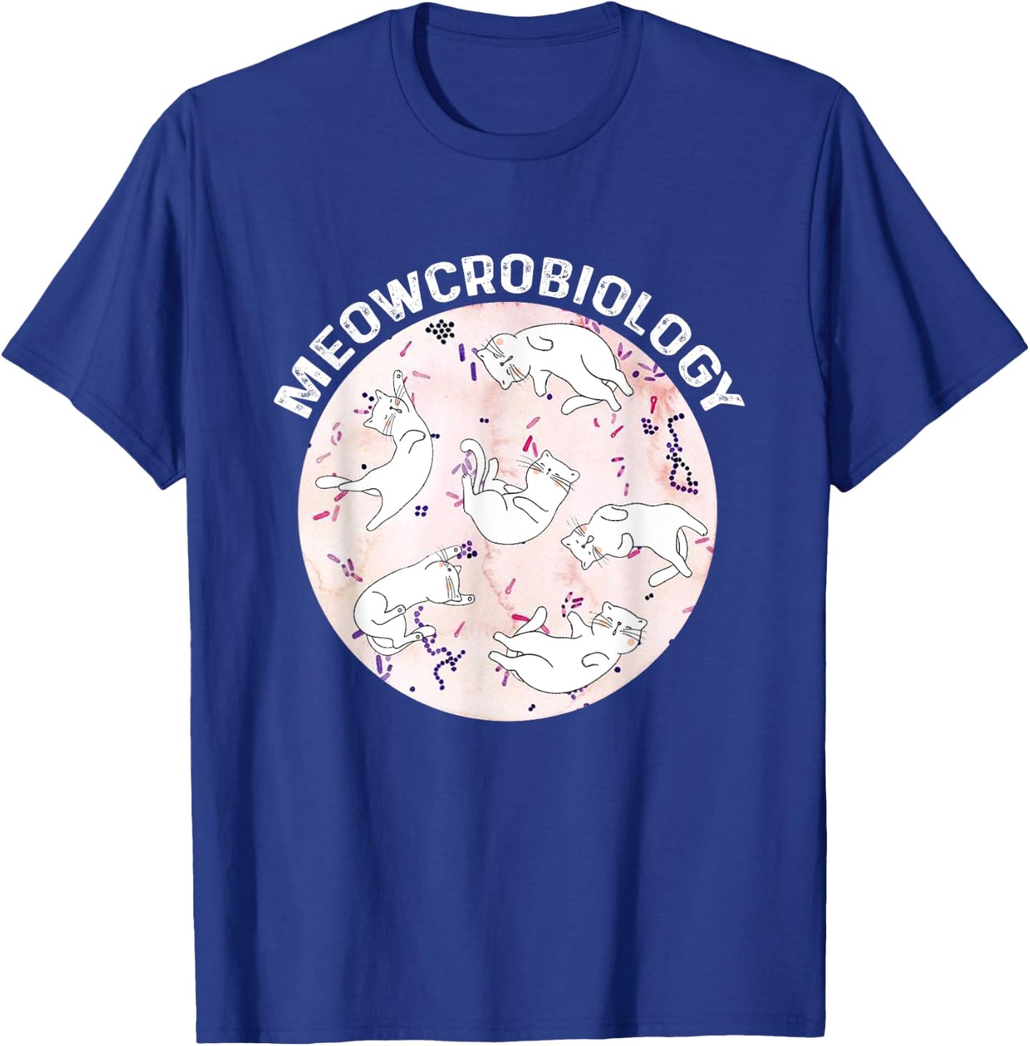 Meowcrobiology Microbiology science Cat Lovers Women Kids T-Shirt - T-Shirt | Royal