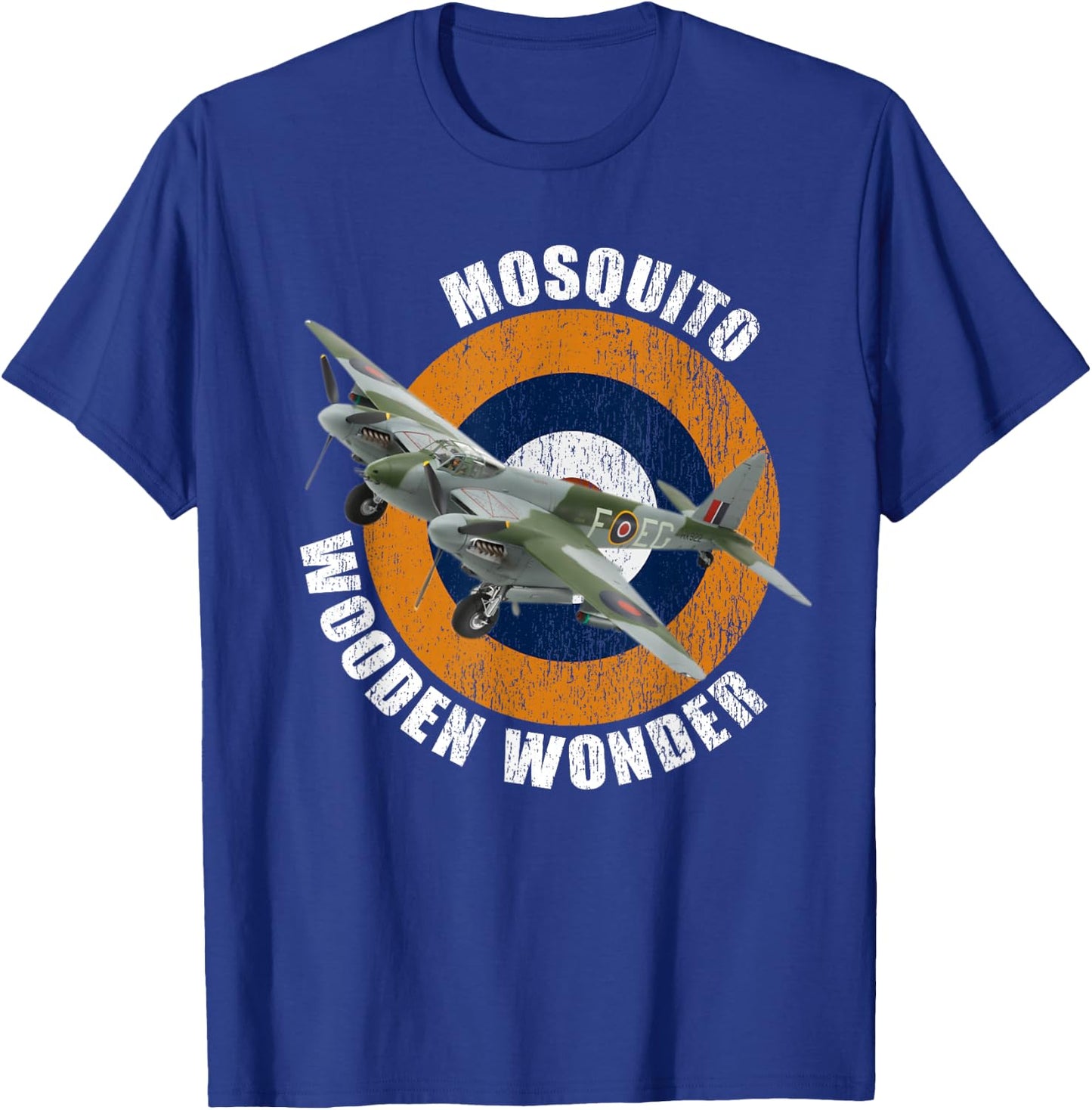 Famous WW2 Plane DH-98 Mosquito Fighter Plane T-Shirt - T-Shirt | Royal