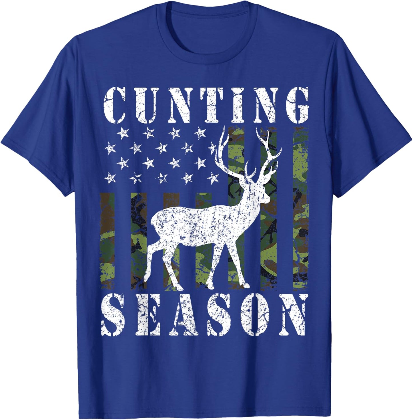 Cunting Season American Flag Counting Season Activist Funny T-Shirt - T-Shirt | Royal