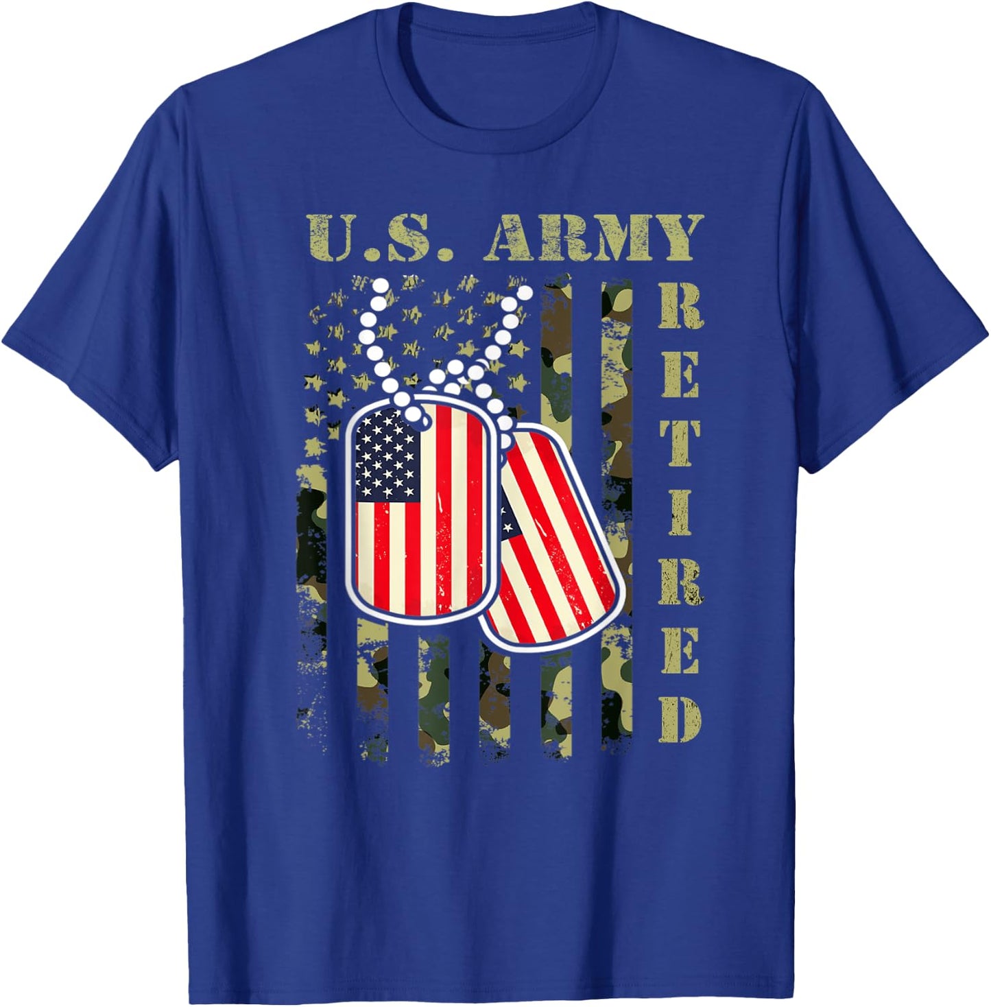 Proud US Army Veteran, Retired Army Veteran, Grumpy Old Vet T-Shirt - T-Shirt | Royal