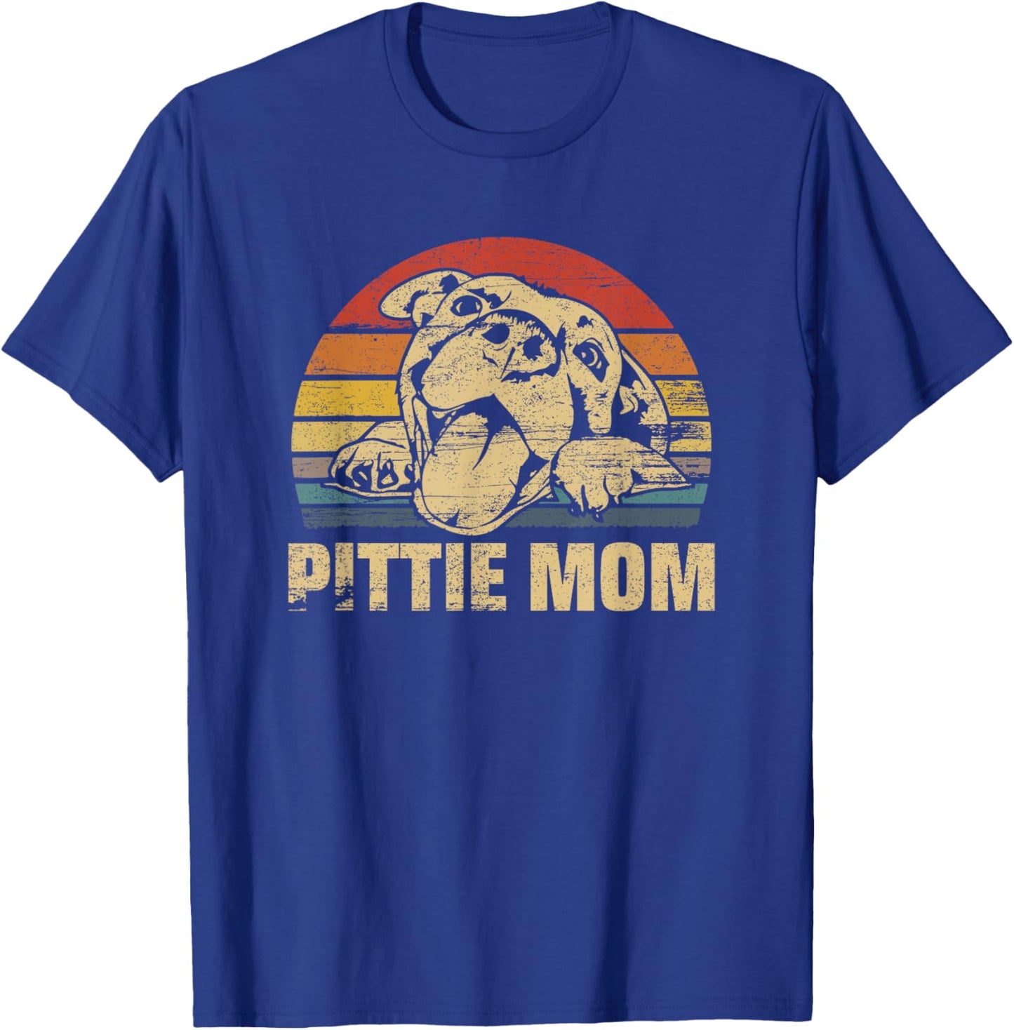 Pittie Mom Pitbull Mama Dog Lovers Gift Mothers Day Gift T-Shirt - T-Shirt | Royal