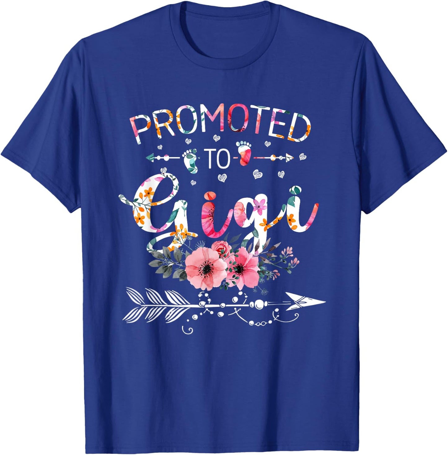 Promoted To Gigi Announcement Funny New Gigi Mothers Day T-Shirt - T-Shirt | Royal