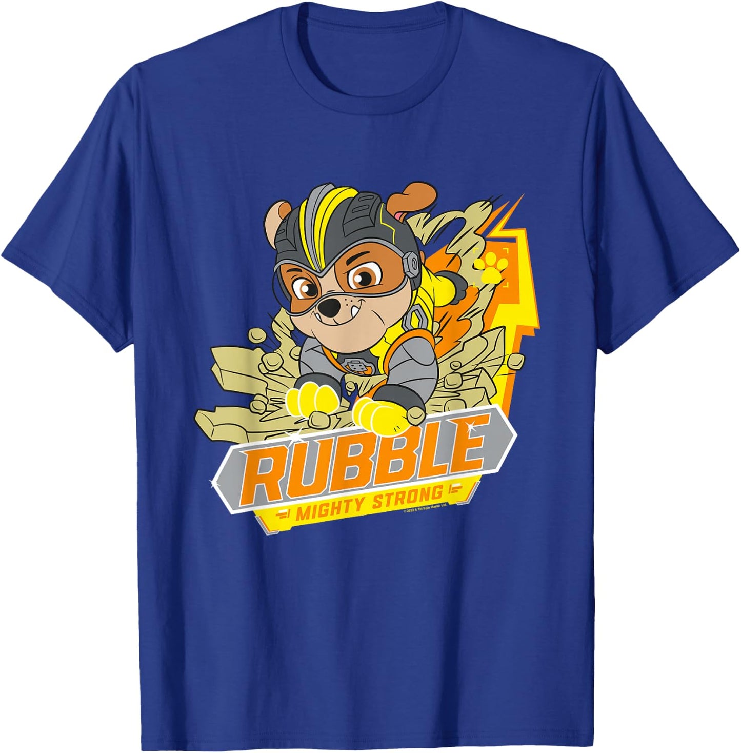 Paw Patrol Rubble Mighty Strong T-Shirt - T-Shirt | Royal