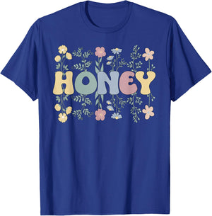 Groovy Honey Grandmother Flowers Honey Grandma T-Shirt - T-Shirt | Royal