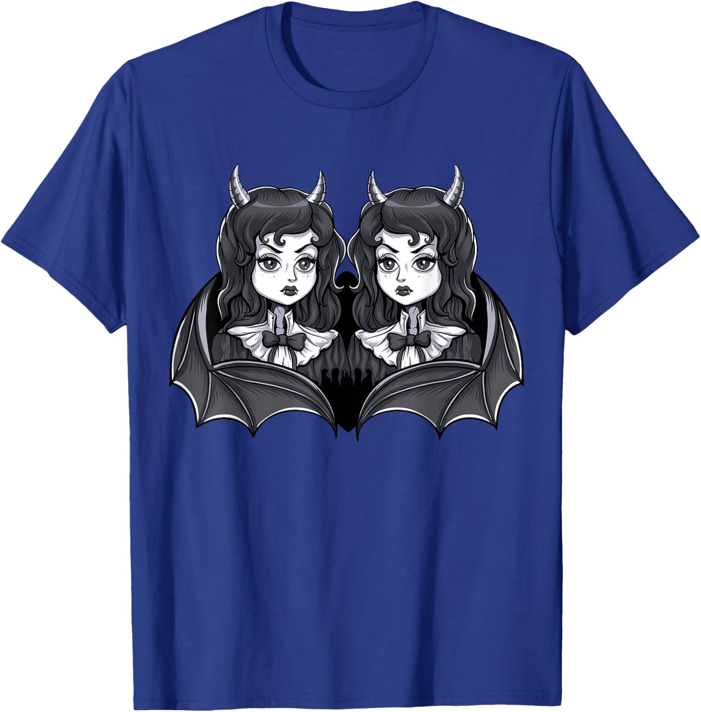 Gothic Victorian Siamese Twins Witch Demon Vampire Girls T-Shirt - T-Shirt | Royal