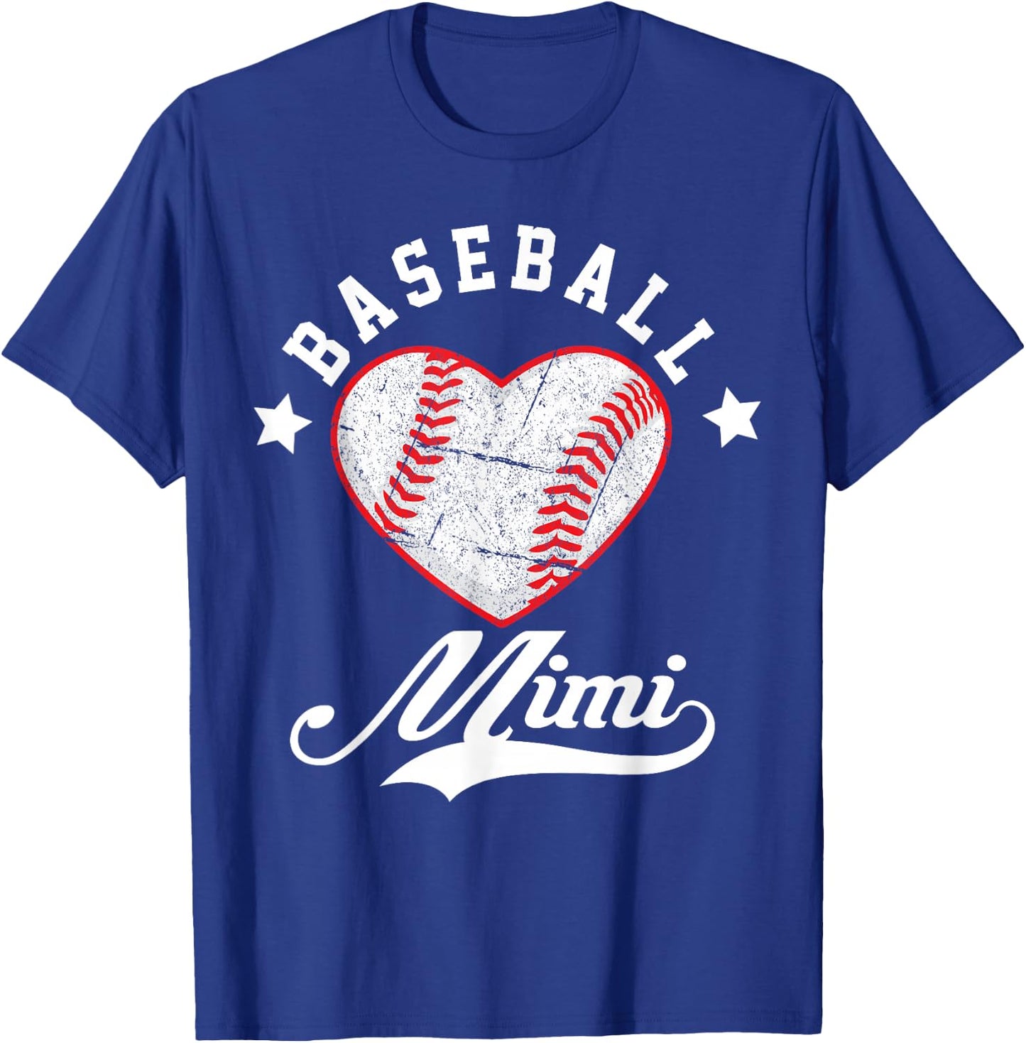 Vintage Baseball Mimi Love Baseball Player Mother's Day 2023 T-Shirt - T-Shirt | Royal