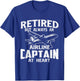 Airline Captain At Heart - Airplane Aircraft Lover Aviator T-Shirt - T-Shirt | Royal