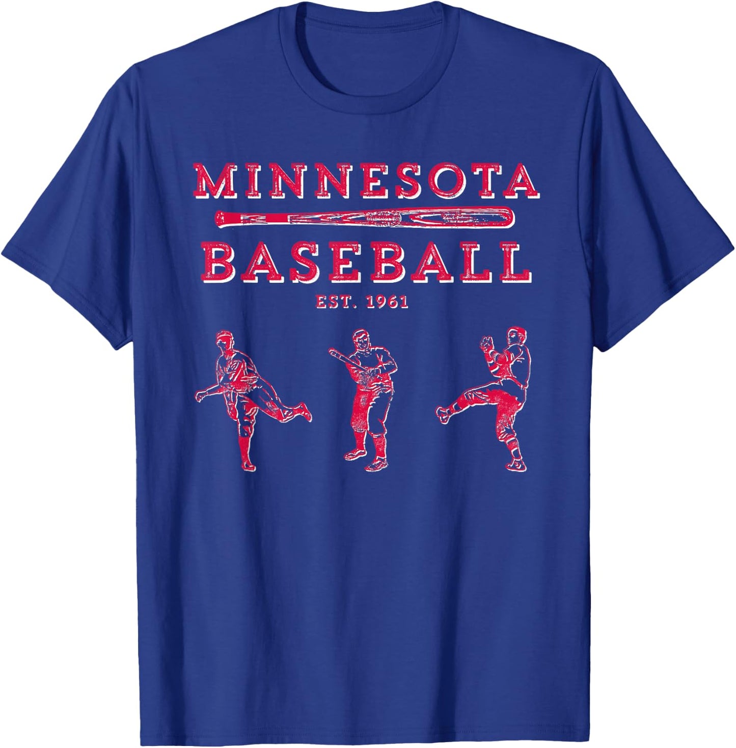 Classic Minnesota Baseball Twin Cities Fan Retro T-Shirt - T-Shirt | Royal