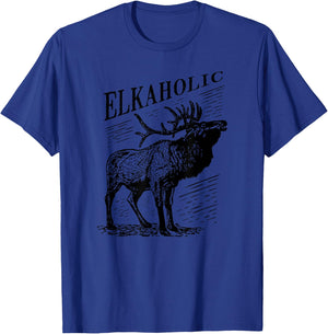 Funny Elk Hunting - Elkaholic for Hunters T-Shirt - T-Shirt | Royal