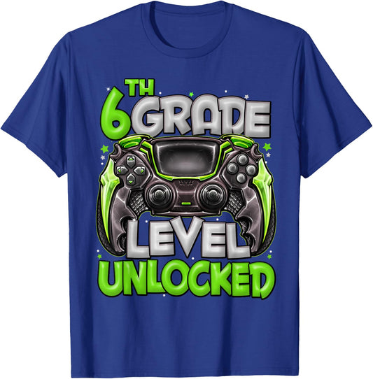 6th Grade Level Unlocked Game On 6th Grade Back To School T-Shirt - T-Shirt | Royal