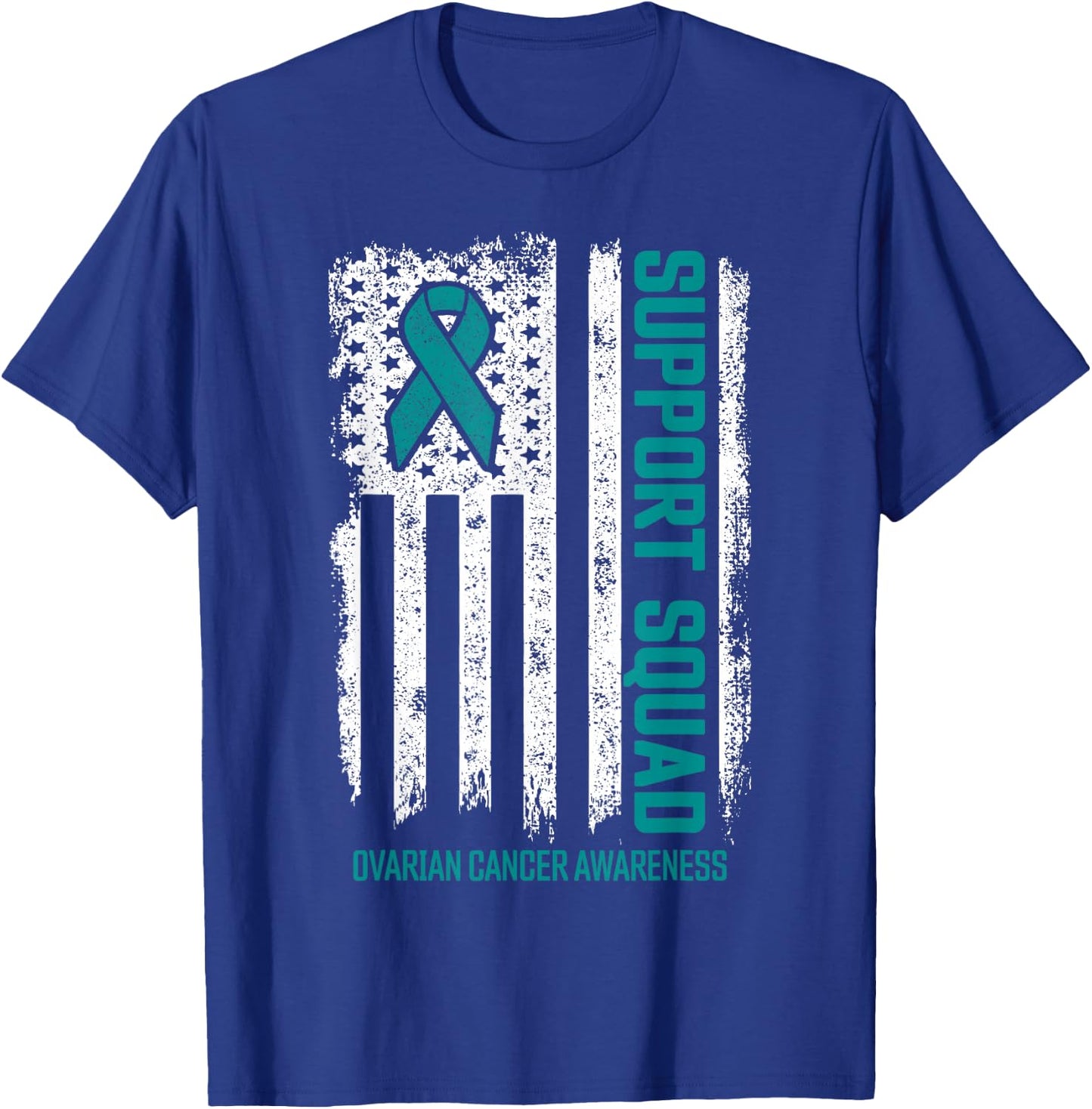 Ovarian Cancer Shirts Support Squad Ovarian Cancer Awareness T-Shirt - T-Shirt | Royal