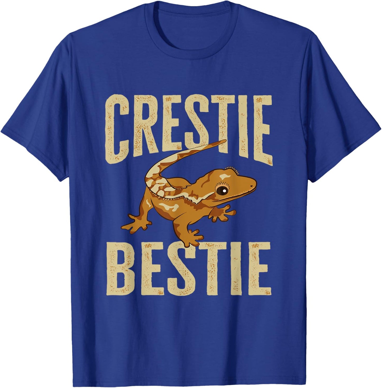 Crested Gecko Eyelash Lizard Crestie Bestie Herpetologist T-Shirt - T-Shirt | Royal