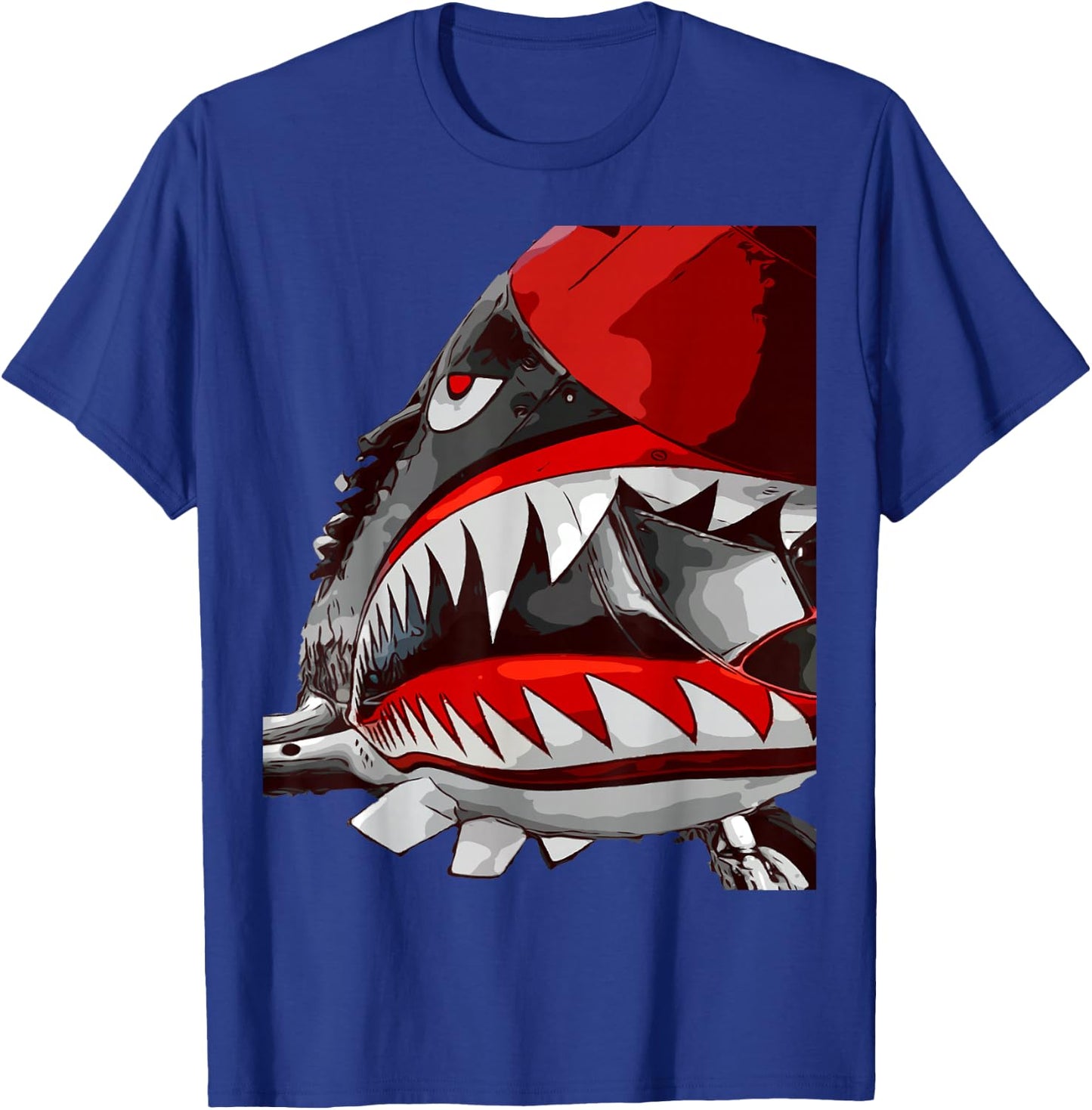 American WW2 Planes P-40 Warhawk T-Shirt - T-Shirt | Royal