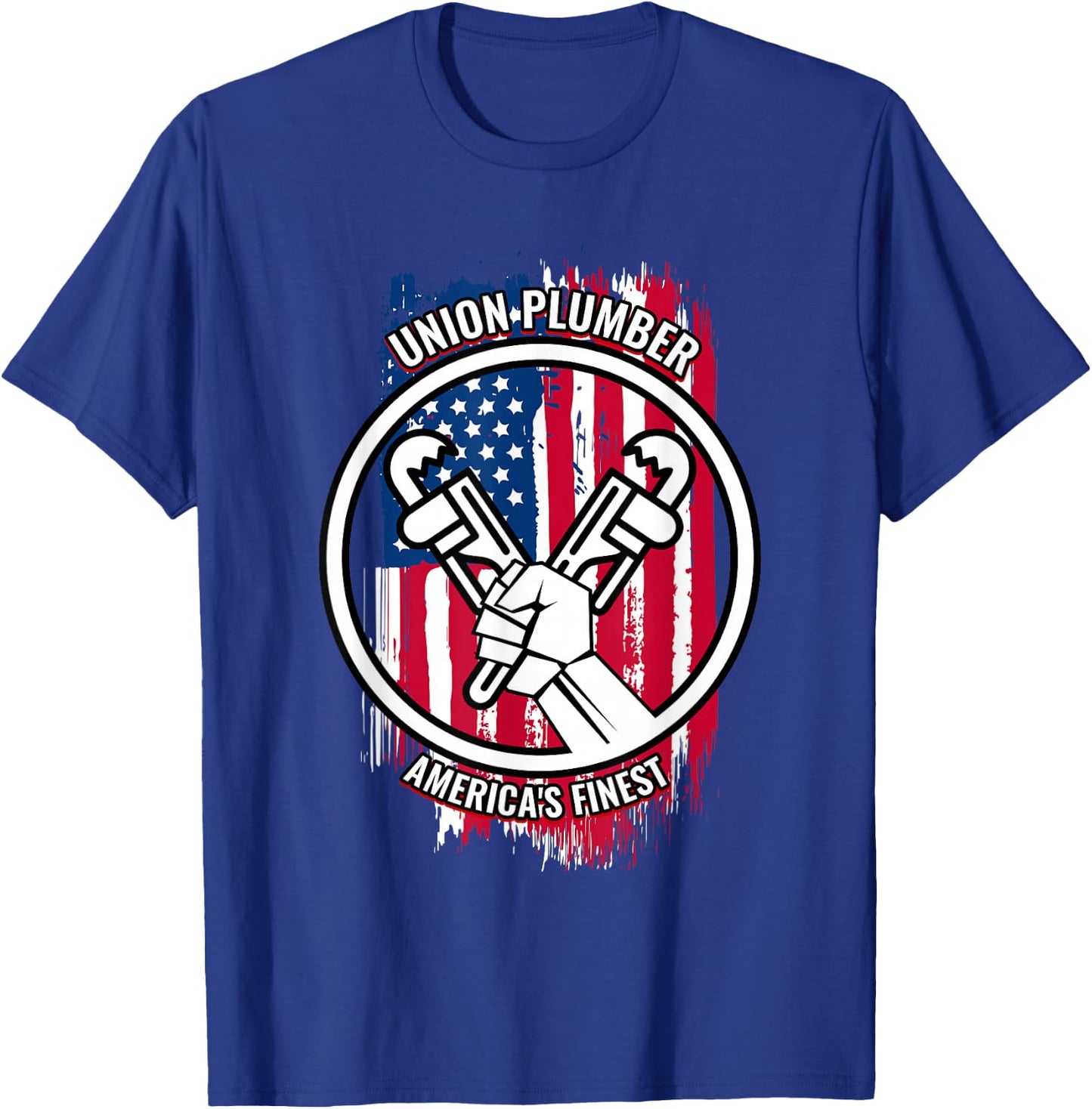 Union Plumber Proud American Gifts for Plumbers T-Shirt - T-Shirt | Royal
