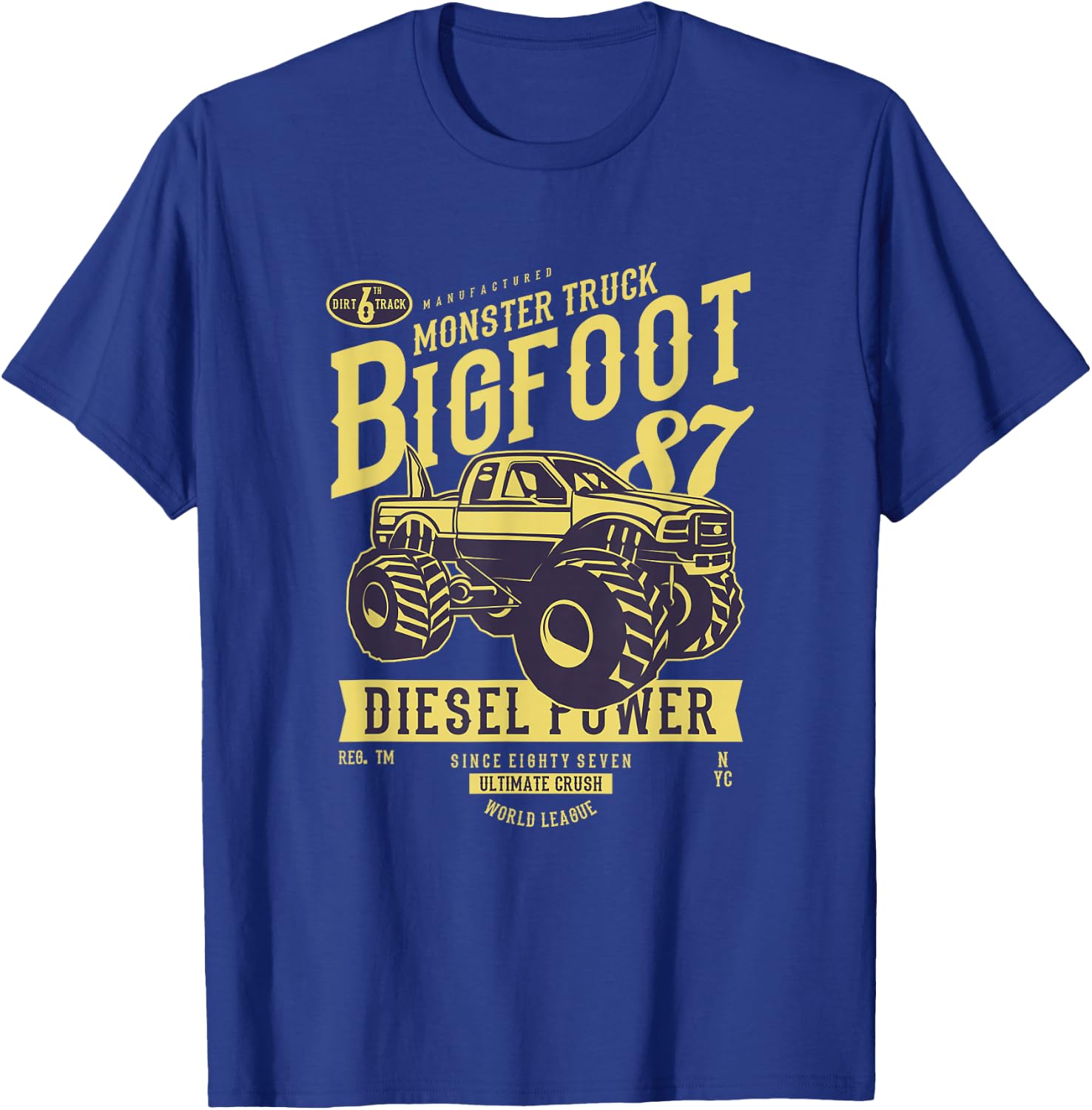 Big Foot Monster Truck Diesel Power T-Shirt - T-Shirt | Royal