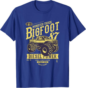 Big Foot Monster Truck Diesel Power T-Shirt - T-Shirt | Royal