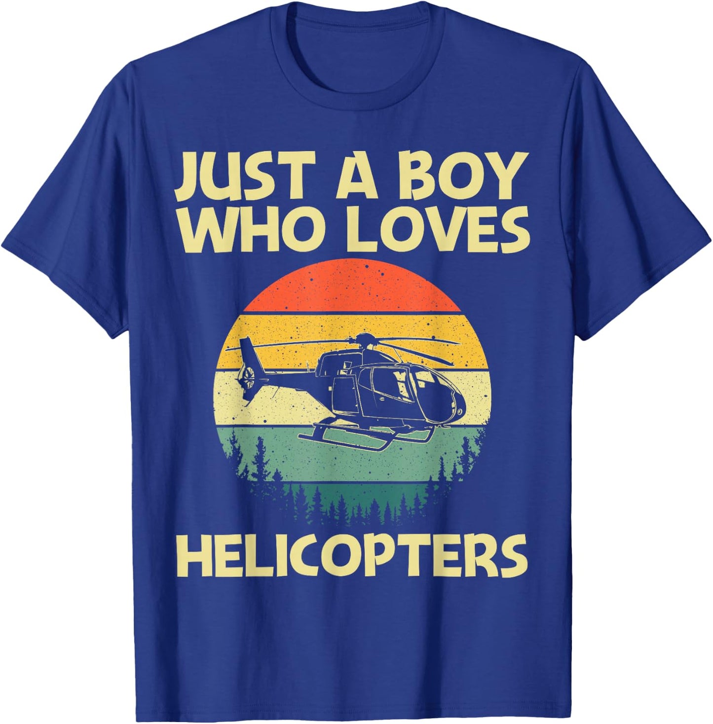 Best Helicopter Art For Boys Kids Aircraft Helicopter Pilot T-Shirt - T-Shirt | Royal