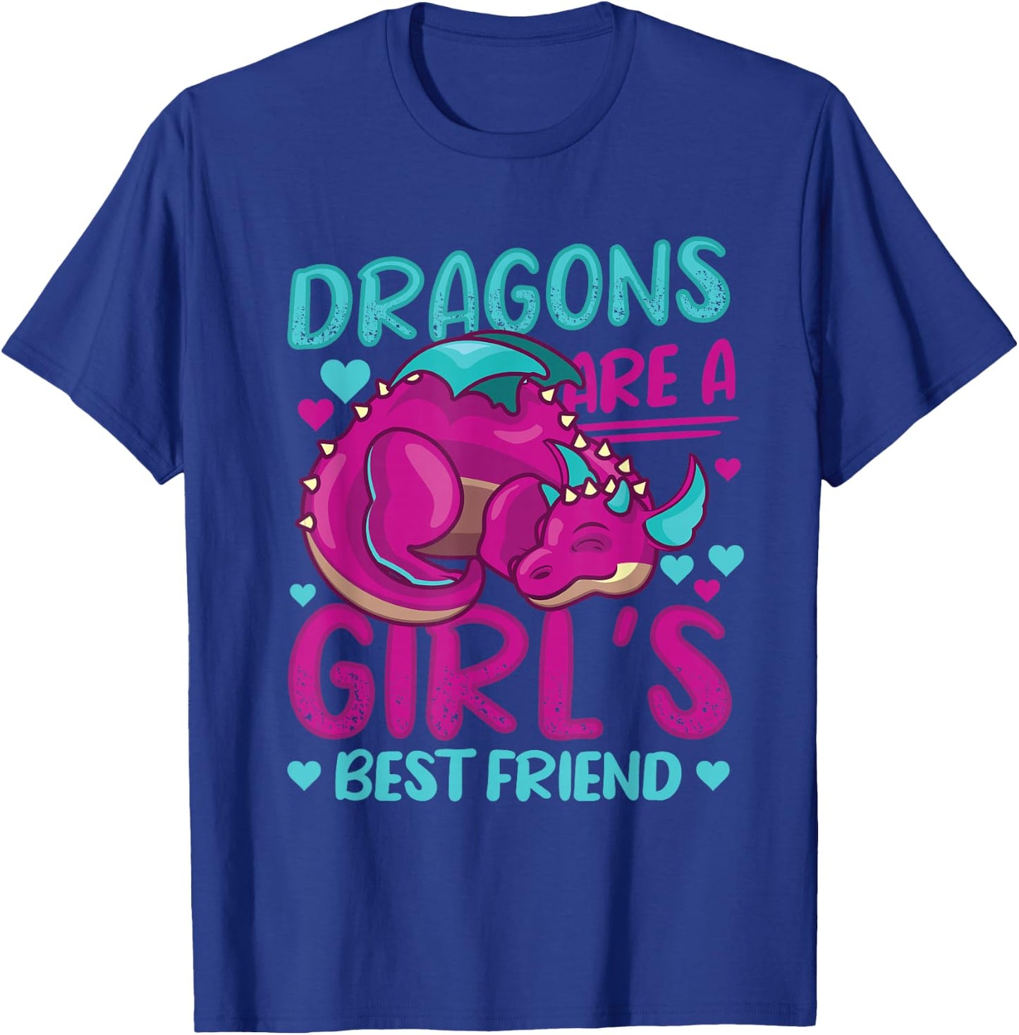 Dragons Are A Girl's Best Friend Dragon Girl T-Shirt - T-Shirt | Royal