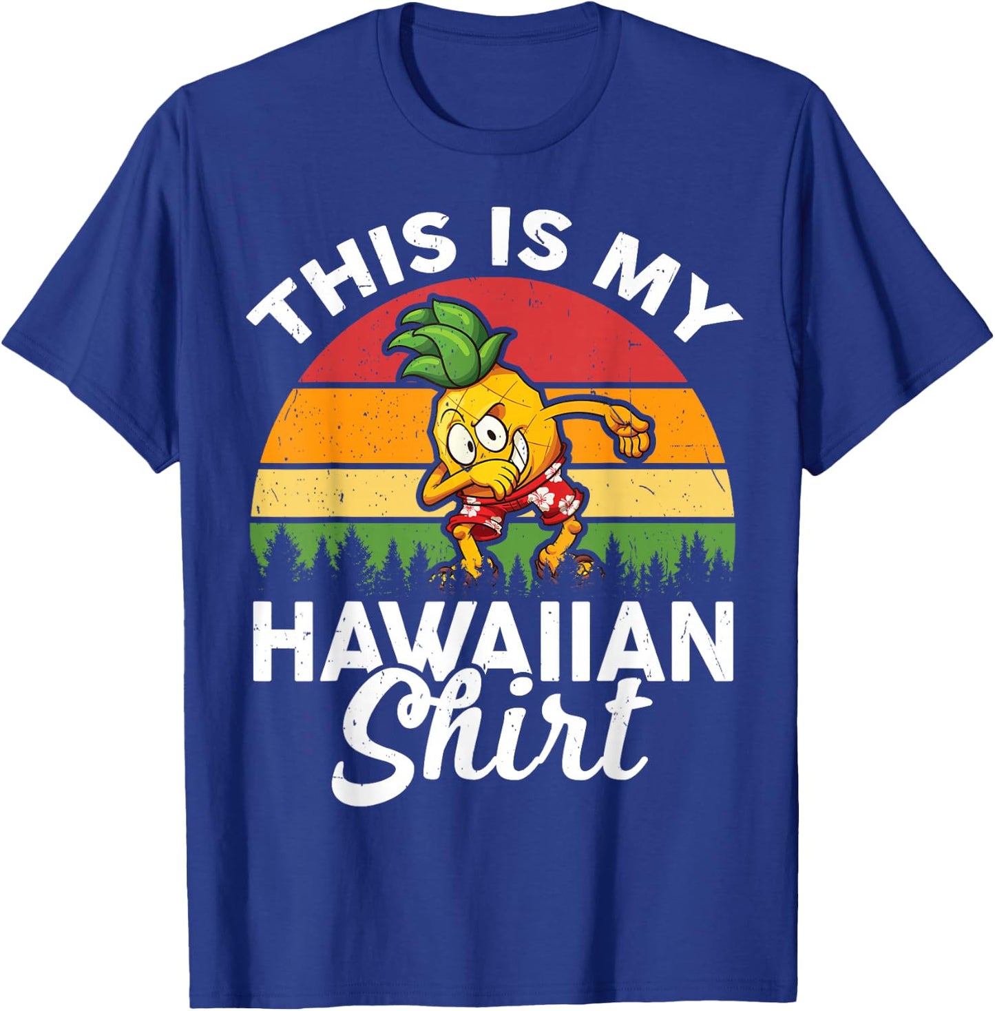 This Is My Hawaiian-Shirt Kids Teen Boy Men Hawaii Pineapple T-Shirt - T-Shirt | Royal