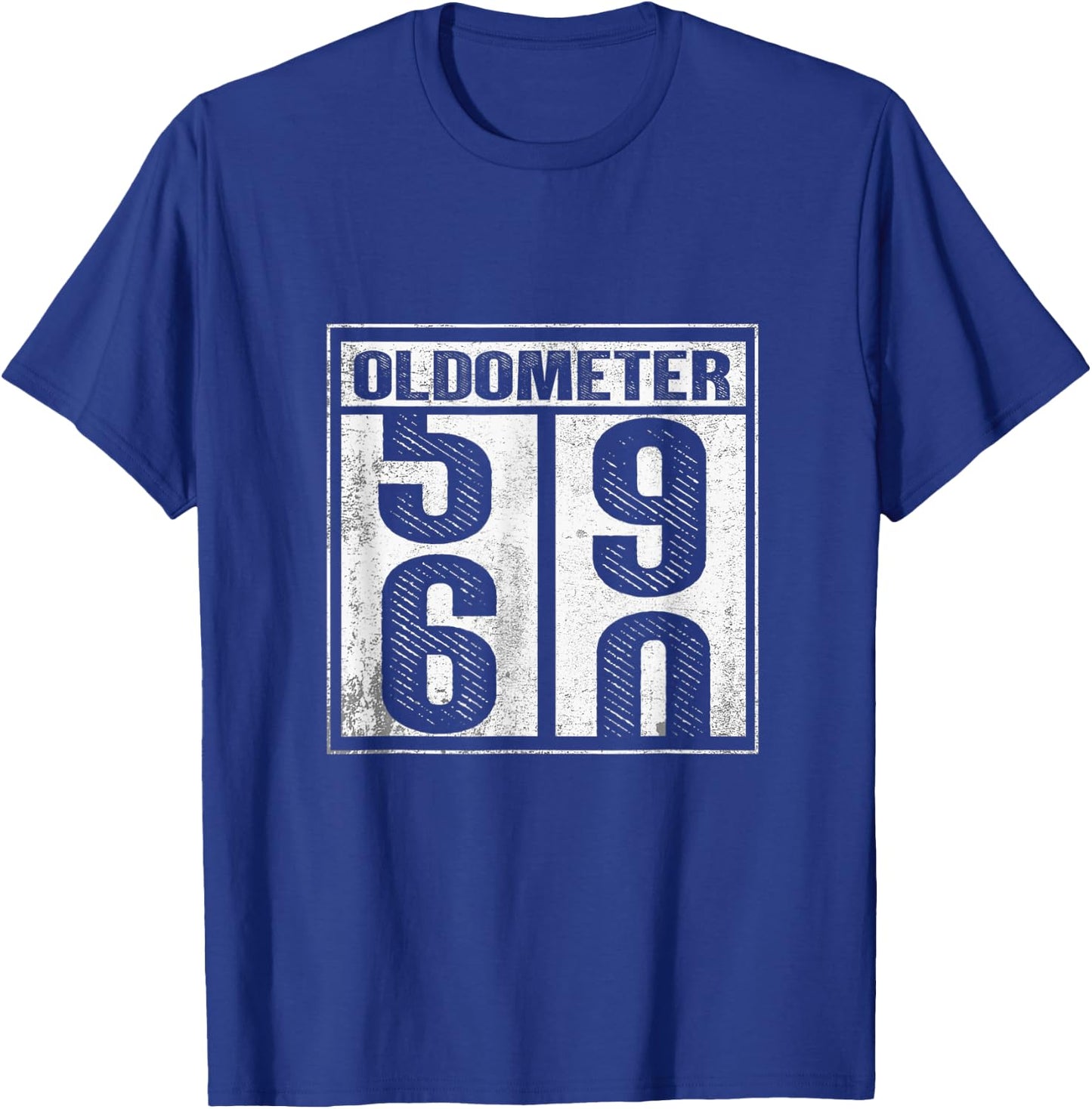 60th Birthday Funny Gift Men Women Oldometer 59 60 T-Shirt - T-Shirt | Royal