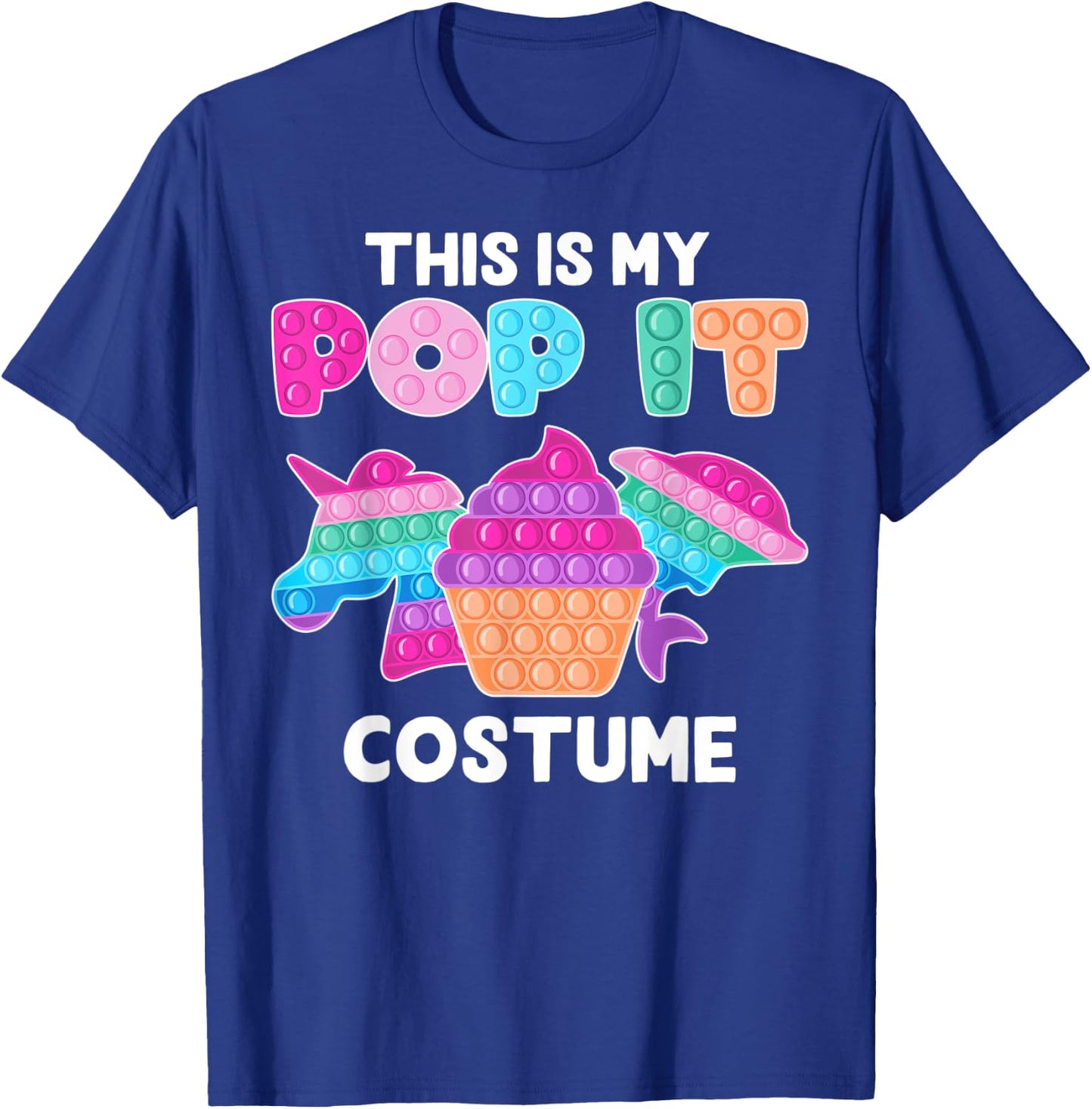 This is my Pop it Costume Funny Pop Fidget Toys Unicorn T-Shirt - T-Shirt | Royal