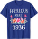 Fabulous Since 1936 Women 89 Years Old Floral 89th Birthday T-Shirt - T-Shirt | Royal