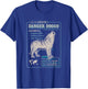 Funny Wolf Fact File - Danger Doggo T-Shirt - T-Shirt | Royal