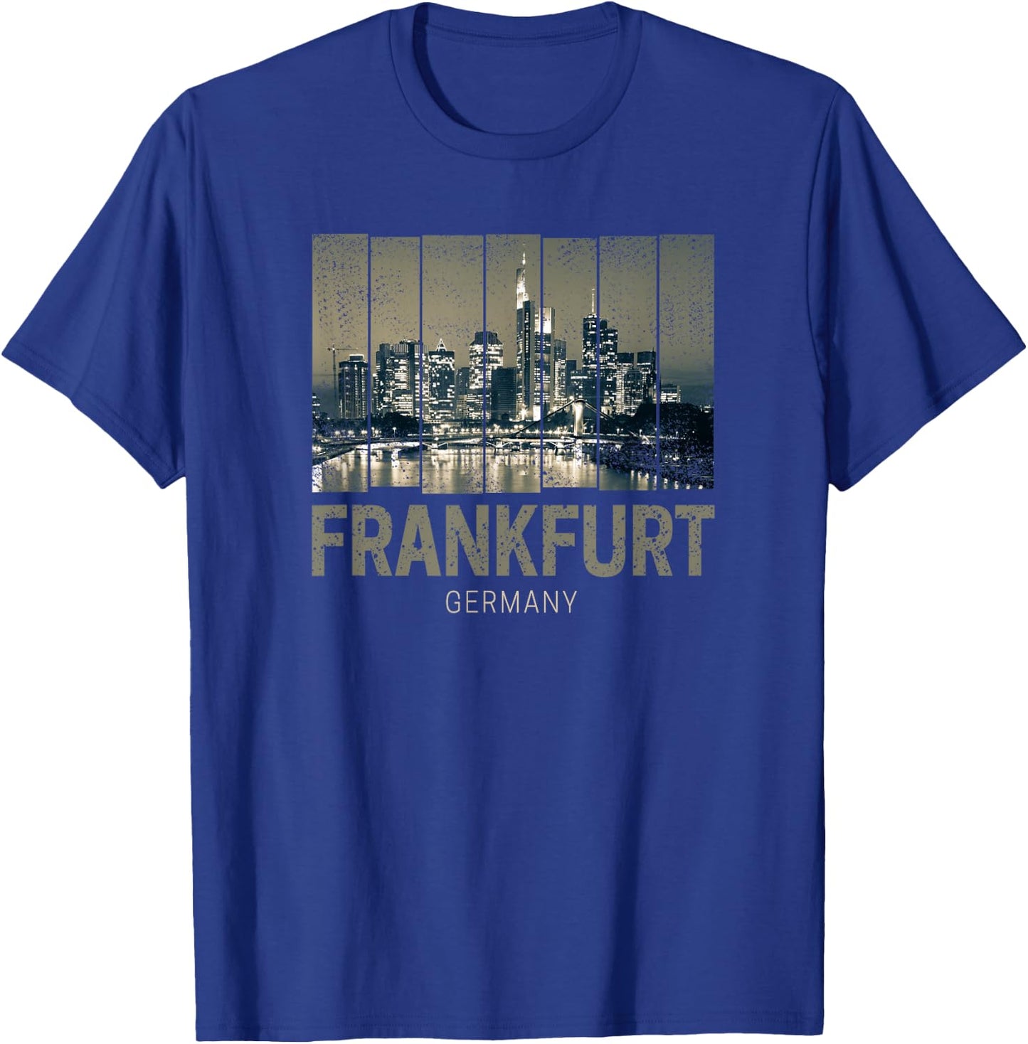 Frankfurt Germany Skyline Fine Art Vintage Souvenir T-Shirt - T-Shirt | Royal