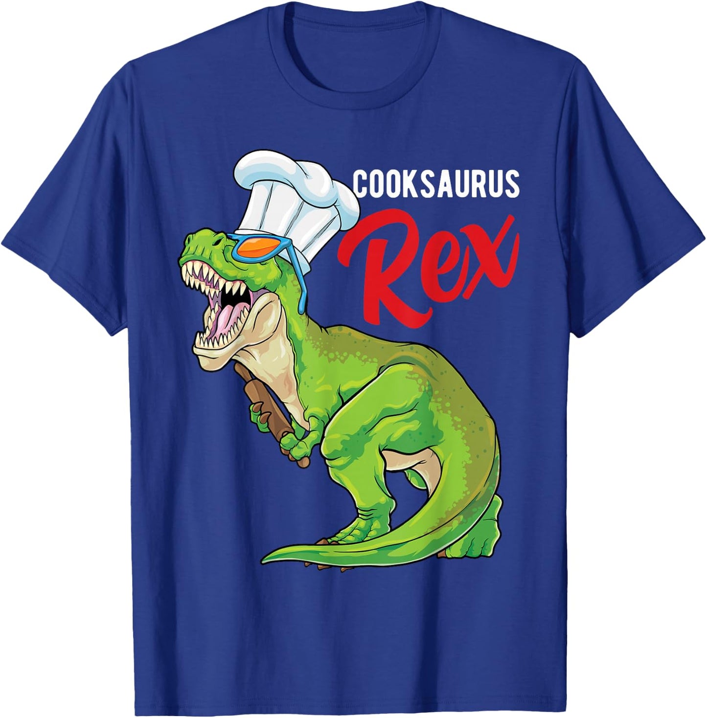 Cooksaurus Rex Chef Dinosaur T Rex Cook Gastronomy Cooking T-Shirt - T-Shirt | Royal