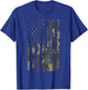 Guitarist Rock Musician Camouflage US Flag Electric Guitar T-Shirt - T-Shirt | Royal