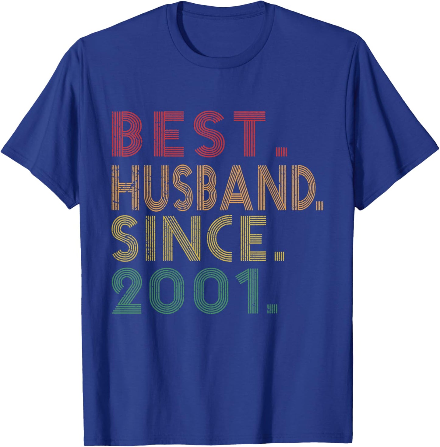 Best Husband Since 2001 Funny 19th Wedding Anniversary Gifts T-Shirt - T-Shirt | Royal