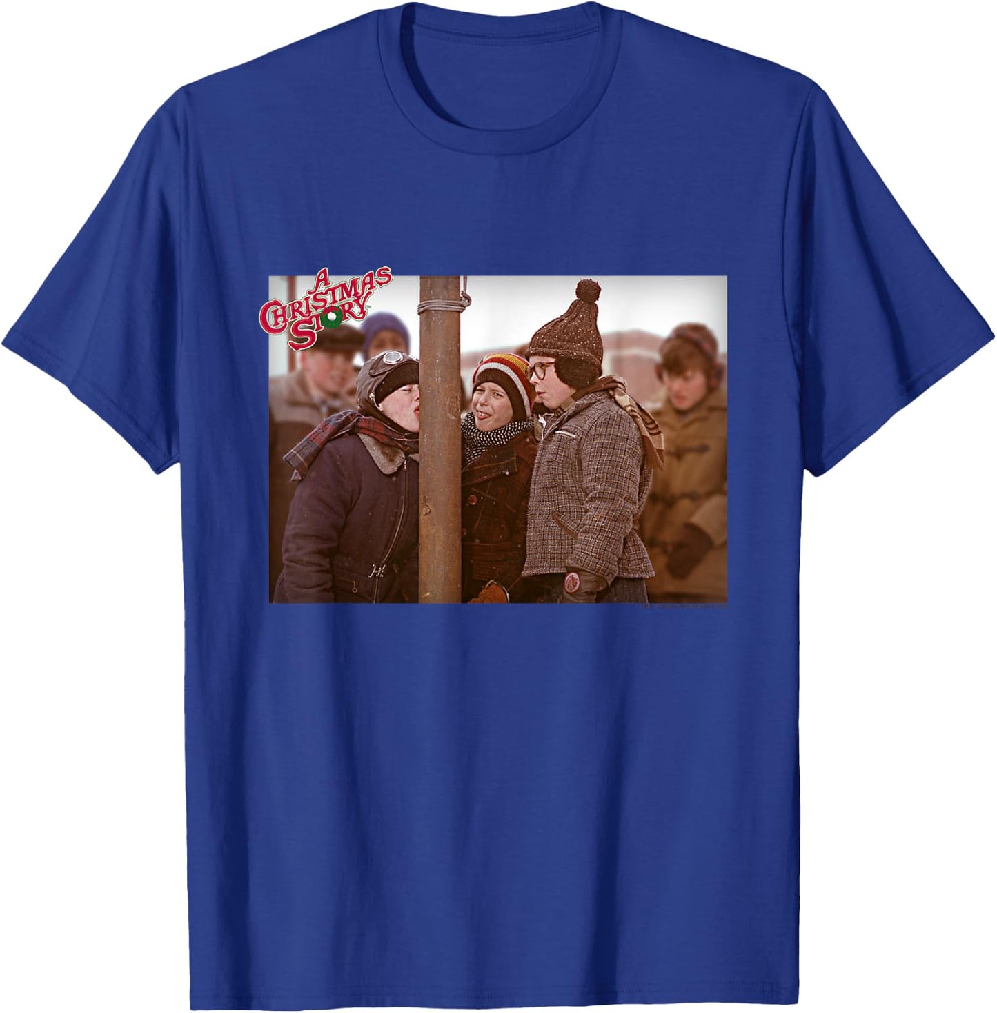 A Christmas Story Triple Dog Dare Photo Holiday Men Women T-Shirt - T-Shirt | Royal