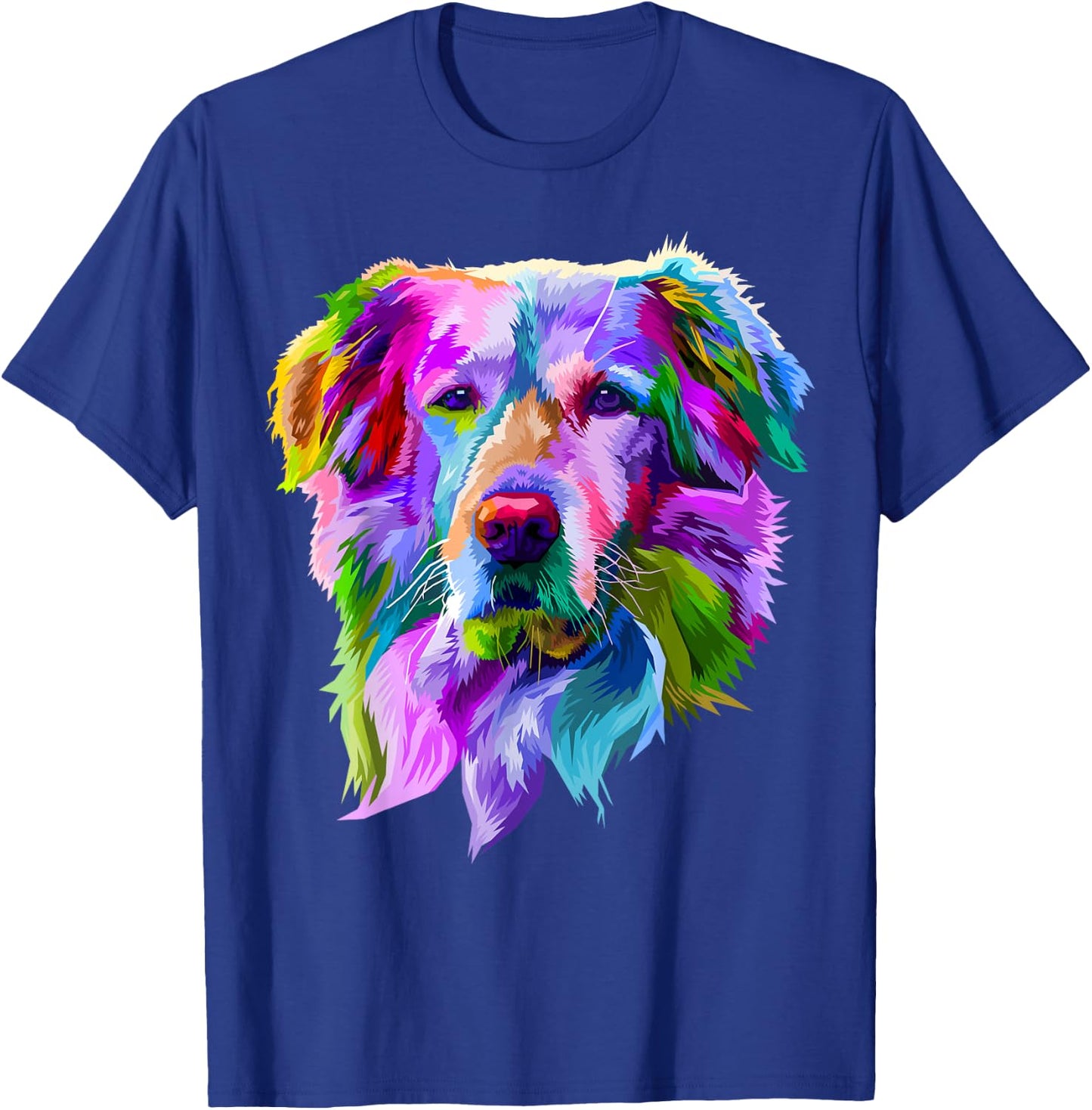 Golden Retriever Pop Art Portrait for Dog Owners Men Women Girls Kids T-Shirt - T-Shirt | Royal