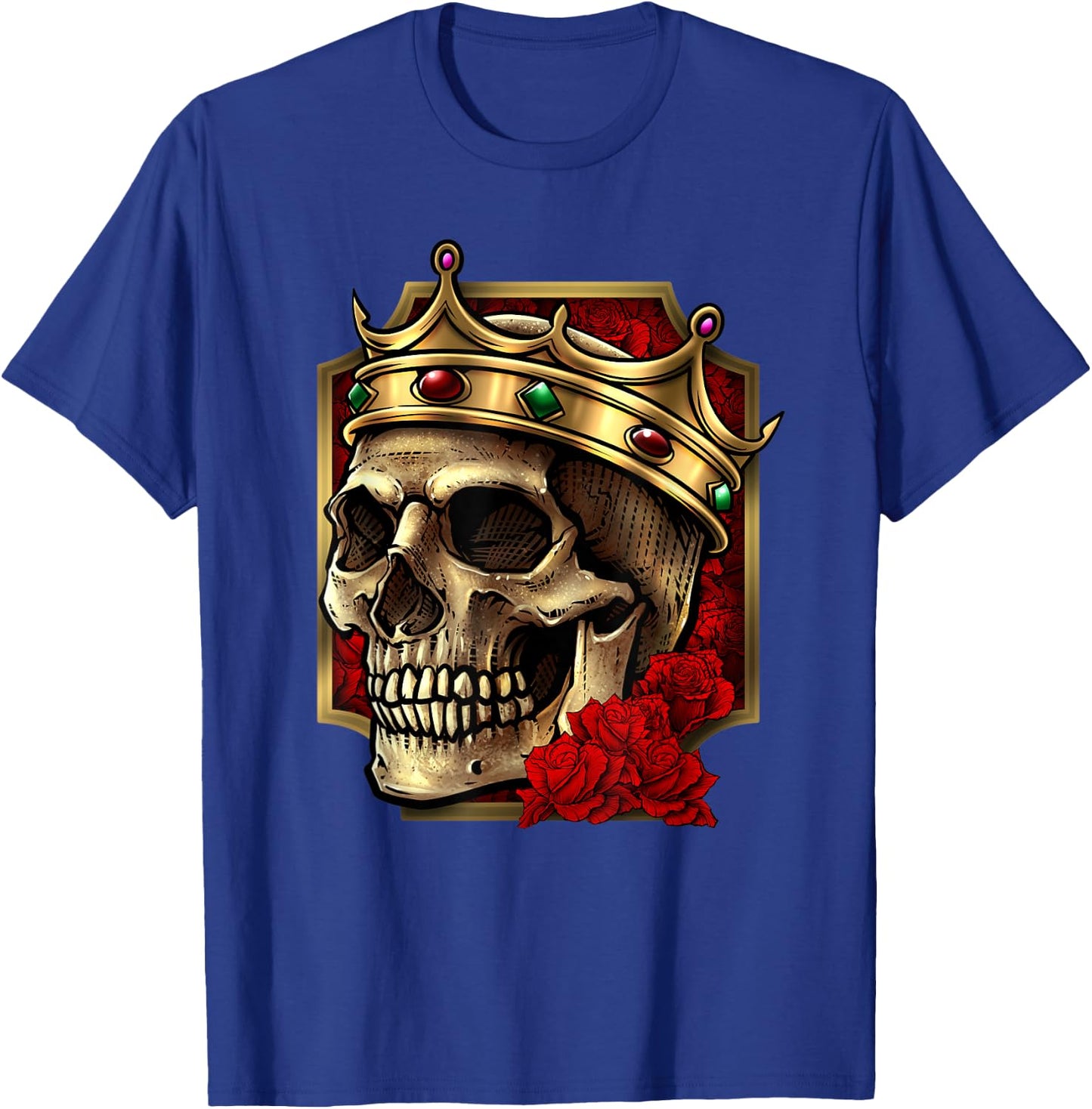 Skull With Crown On Its Head - King Of The Internet T-Shirt - T-Shirt | Royal