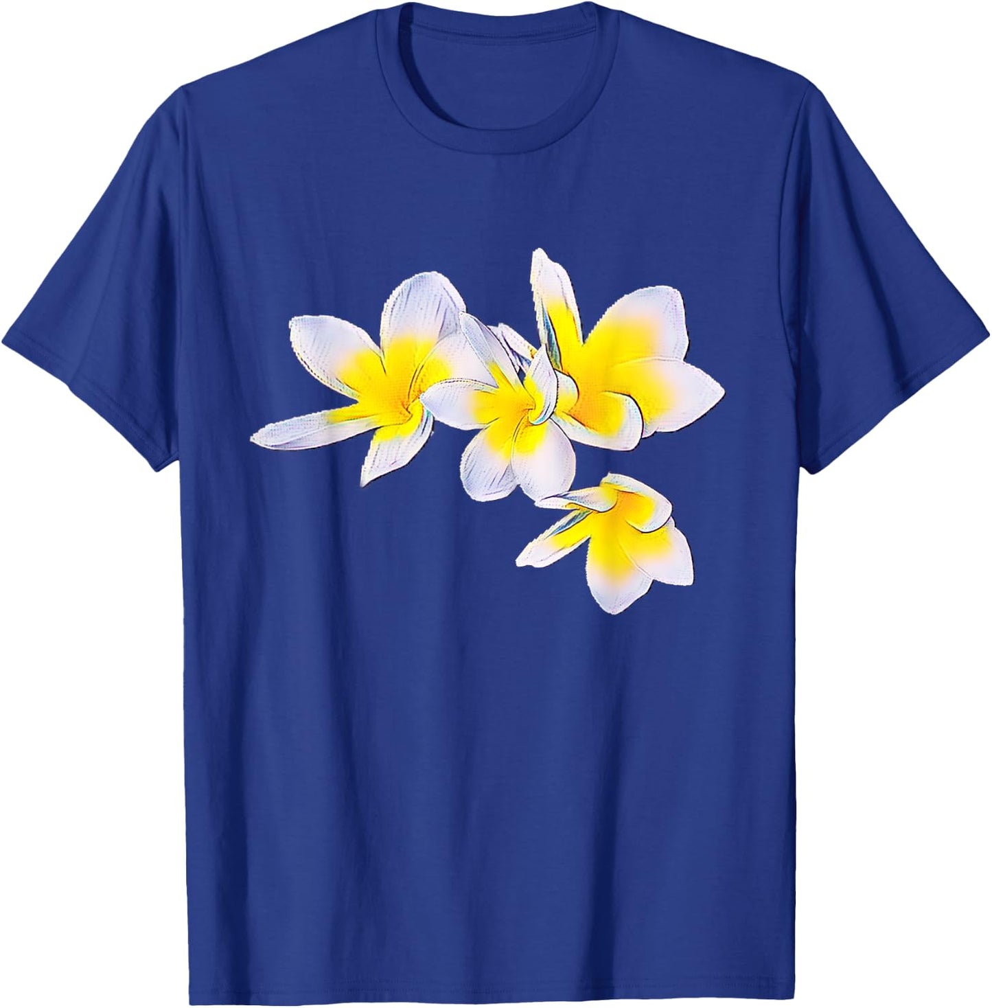 Plumeria Design T-Shirt - T-Shirt | Royal