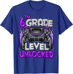 6th Grade Level Unlocked Game On 6th Grade Back To School T-Shirt - T-Shirt | Royal