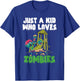 Just A Kid Who Loves Zombies Halloween Zombie Enthusiast T-Shirt - T-Shirt | Royal