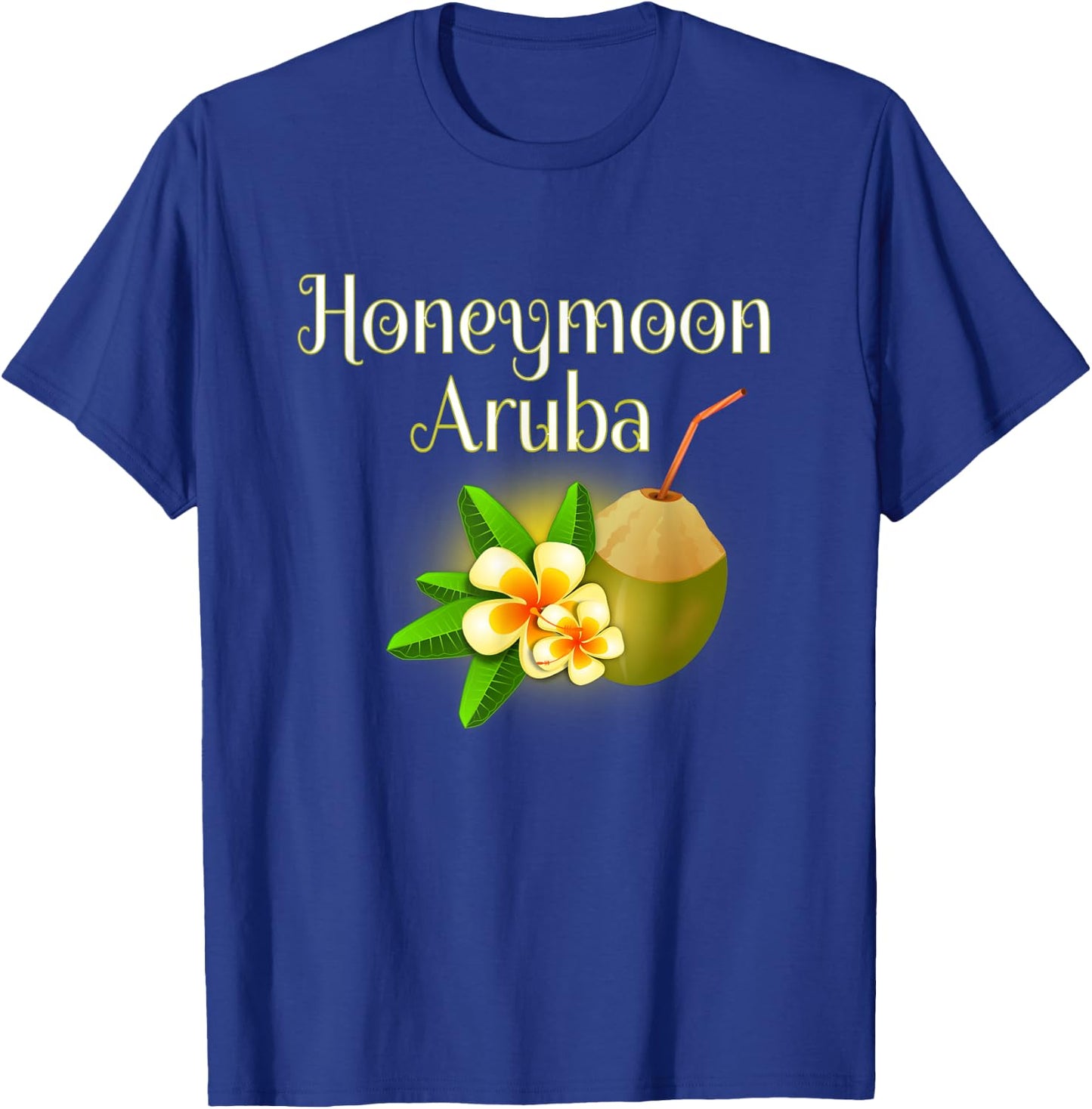 Honeymoon in Aruba Shirt for couples, Wedding Gift T-Shirt - T-Shirt | Royal