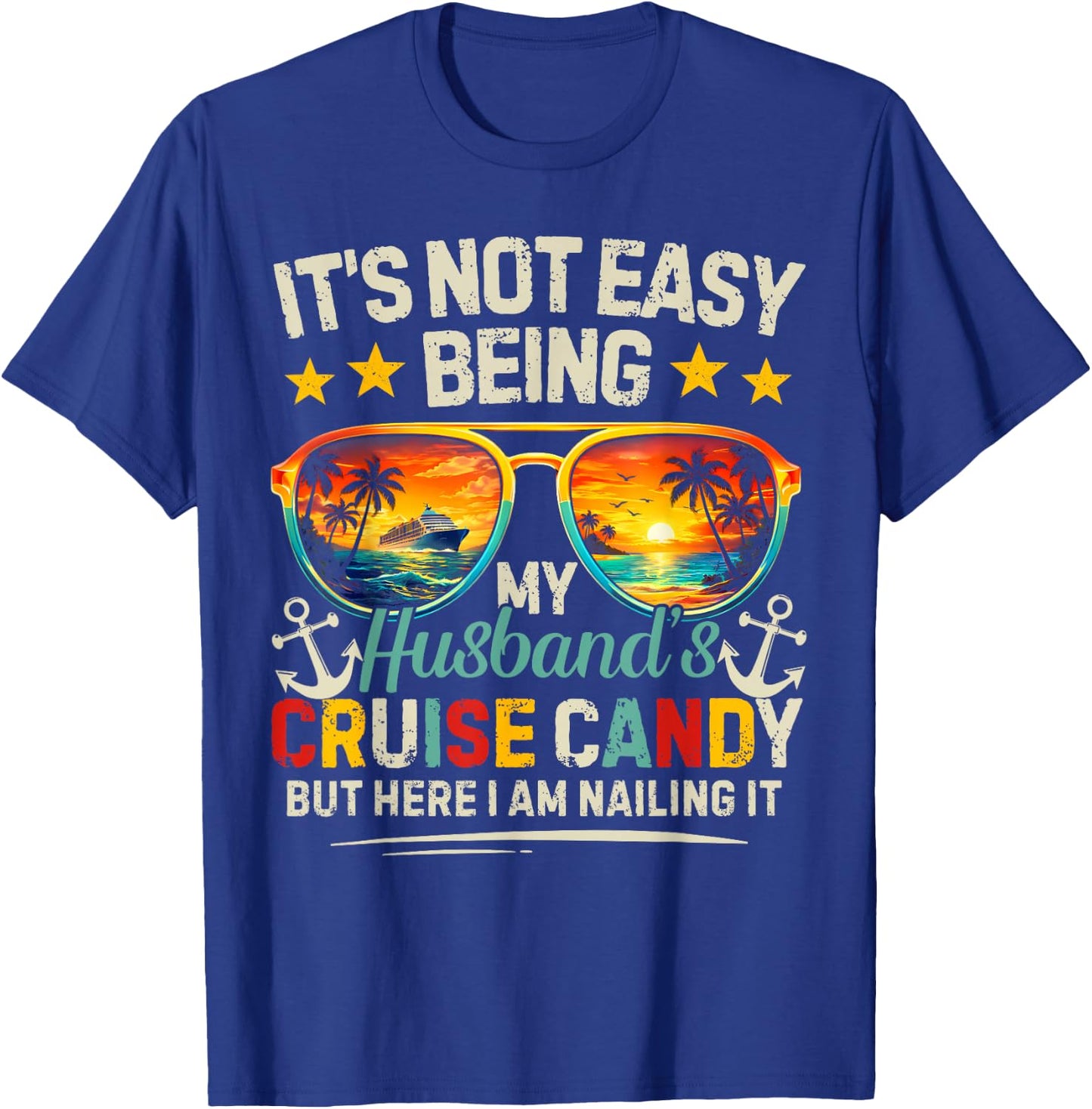 Matching Couples Cruise Husband & Wife Women Candy Cruising T-Shirt - T-Shirt | Royal